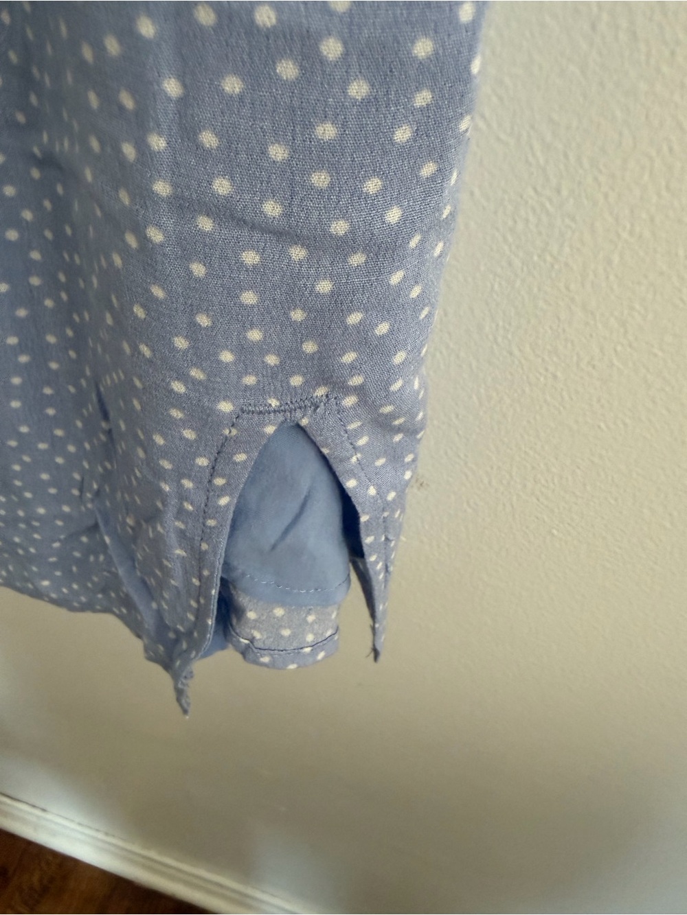 Abercrombie & Fitch Light Blue Polka Dot Tie-Strap Mini Dress - Picture 4 of 9